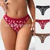 Amazon Transfronterizo Popular Tanga Estampado de Vaca Cómodo Sin Costuras Aliexpress Ropa Interior Femenina de Moda Europea y Americana de Cintura Media