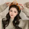 Faixa de Cabelo de Pelúcia Fofa com Rosto de Urso para Mulheres 2025 Outono e Inverno Novo Estilo Especial para Máscara Facial Maquiagem Pacote de Cabelo Faixa de Cabelo Acessórios de Cabelo