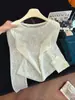 Top de manga larga a la moda, adelgazante y versátil para mujer, nuevo diseño otoño 2026, patrón de jacquard, elegante, adecuado como prenda exterior, corte holgado, capa base