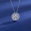 Xiaohongshu Kuaishou Douyin Influencer En Vivo Collar Chapado en Plata Piedra de Alto Carbono Diamante Cuadrado Lágrima Forma de Pera Colgante para Mujer Venta al por Mayor
