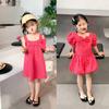 Conjunto de Niña Vestido de Algodón Fino a Cuadros Dos Versiones en Stock 26 Nuevos Estilos de Verano Ropa Infantil de Comercio Exterior al por Mayor 3-8 Años