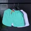 Pantalones cortos deportivos de secado rápido para hombre, verano, finos, casuales, holgados, de tres puntos, estilo social, color liso, pantalones de tres puntos, moda