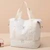 Bolsa de viaje de gran capacidad para mujer, bolsa de equipaje conveniente para viajes cortos, bolsa de almacenamiento con separación de húmedo y seco, bolso de mano para deportes y fitness