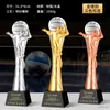 Certificado de Honor IncluidoTrofeo de Cristal de Voleibol Personalizado Recuerdo de Metal para Equipos de Competición de Voleibol Aéreo