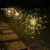 Luzes de Fogos de Artifício Solares à Prova d'Água para Exterior, Luzes Decorativas de Paisagem de Fio de Cobre para Pátio, Jardim de Flores e Gramado