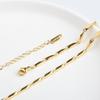 Collar de Bambú de Acero de Titanio 18K de Moda que No se Desvanece Ins Viento Frío Desordenado Cadena Clavicular Hip-Hop Sencillo Lujo Accesible para Mujeres y Hombres