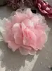 20cm Tecido Europeu e Americano Russo Transfronteiriço Seda Plissada Flor Grande Corsage Acessórios de Vestuário Flores para Vestido de Casamento Atacado