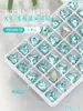 Joyería para uñas K9 hielo flash taladro cuadrado azul claro grueso taladro de pila taladro de gota de agua corazón torcido con fondo puntiagudo decoración de uñas taladro