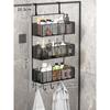 Colgador de Baño Estante de Almacenamiento para Inodoro sin Perforaciones Estante para Almacenar Toallas para Ducha Puerta de Vidrio en stock