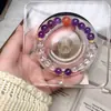 Pulsera de Amatista Natural, Diseño de Nicho de Lujo Ligero, Pulsera de Cristal Blanco, Regalo Femenino para el Año de Nacimiento