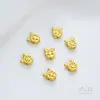 Ouro Fosco Conservador de Cor Ouro Areia Moedas de Cobre com a Palavra "Paz e Alegria" Recortada Pequenas Contas Espaçadoras Acessórios com Contas Materiais para Joias DIY