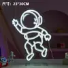 2026 Nuevos Adornos de Luz de Neón de Astronauta, Decoración de Atmósfera, Diseño de Escena de Habitación, Accesorios para Fotos, Letreros Luminosos
