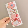 Pinzas de Flor de Colores para el Cabello de Niñas, Lindas Pinzas Bb para Flequillo Lateral, Pinzas para la Frente de Bebé, Accesorios para el Cabello, Pasadores