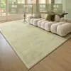 Alfombra verde fresca y sencilla para sala de estar, alfombra cuadrada estilo crema lavable y limpiable para sofá y mesa de centro, alfombrilla de suelo de alta gama para dormitorio
