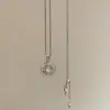 Colar Bússola Flor de Strass Estilo Chinês Moderno e Descolado com Design Único para Dropshipping