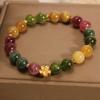 Nuevo Pulsera de Flor de Lirio del Valle de Turmalina, Diseño de Nicho, Estilo Étnico, Pulsera de Cuentas de Buena Suerte, Regalo de Cumpleaños