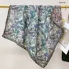 Pañuelo de Cuello Verde Menta Estilo Mambo Retro, Pañuelo Cuadrado con Ambiente de Principios de Primavera, Modelo Nuevo 2026, Accesorio de Bufanda de Alta Gama