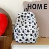 Nova Mochila Escolar Estampada de Gato Simples Outono/Inverno 2025 para Alunos do Ensino Fundamental Mochila Casual de Grande Capacidade para Ir à Aula