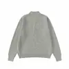Suéter de punto con cuello alto Yidao Vintage 2026 Otoño Nuevo Estilo Americano para Hombre, Cremallera Media Estilo Universitario Old Money