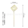 1.5*110mm chapado en oro forma de corazón redondo portatarjetas de visita portatarjetas de notas portatarjetas portatarjetas punto transfronterizo