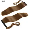 Peluca de Cola de Cabello Largo y Liso para Mujer, Estilo Europeo y Americano, En Stock, Cola de Cabello Falsa con Cinta Mágica, Cabello Liso, Extensión de Cabello Natural Esponjosa