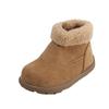 Botas de Nieve Auténticas de Cuero para Niñas Estilo 2025 Invierno Forradas de Felpa Estilo Coreano Botas de Algodón Retro Zapatos para Bebés y Niños Pequeños de 1-2--3 Años