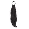 Peruca Rabo de Cavalo Trançado com Elegante Despojado, Rabo Baixo, Cabelo Artificial Natural em Camadas Levemente Cacheado Peruca Rabo de Cavalo