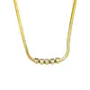 Collar de corazón de esmeralda con circonita de moda retro transfronterizo europeo y americano para mujer, acero de titanio chapado en oro de 18 quilates, joyería de temperamento al por mayor