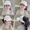 Sombrero de Verano para Niños, Gorra Fina de Secado Rápido con Visera, Sombrero de Copa Semiabierto, Protector Solar para Bebé, Se Puede Atar en una Cola de Caballo, Gorra de Béisbol con Visera