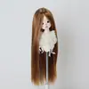 Peruca para Boneca BJD 346 Folha Luo Li Acessórios de Cabelo para Vestir Boneca Franja Longa Cabelo Longo Liso Múltiplas Cores Disponíveis