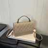 Bolso pequeño minimalista de otoño, bolso tote estampado elegante y retro, bolso de hombro y bolso cruzado de mujer con estampado de diamantes a la moda