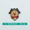 Versión Coreana al por mayor de Aleación Creativa Goteo de Aceite Colorido Navidad Reno de Navidad Colgante Accesorios Joyería Hecha a Mano DIY