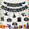 Banderines Temáticos de Halloween Transfronterizos, Accesorios de Decoración de Feliz Halloween, Guirnaldas, Decoraciones Colgantes en Espiral