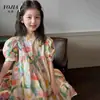 Vestido de Verano para Niña 2026 Nueva Moda Algodón Puro Vestido de Princesa Mambo Menta para Niña Vestido de Moda Infantil