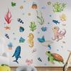 Adesivos de Parede de Animais Subaquáticos Transfronteiriços Decoração de Parede para Quarto de Crianças Quarto de Dormir Banheiro Embelezamento Adesivos de Arte para Casa Pvc