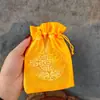 Pulsera Colgante Cierre de Cordón Bolsa de la Suerte Amarillo Estilo Chino Brocado Empaque de Joyería Bolsa de la Suerte Bolsita