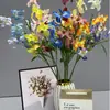 Flor Artificial de Simulación Cruzada Flor Nueva de 5 Cabezas de Lirio Ramo de Flores de Boda Flor de Seda Artificial de Alta Calidad Flor de Simulación Flor Decorativa