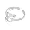 Anillo de letra de acero inoxidable estilo europeo y americano para mujer, temperamento, alto sentido, anillo abierto de 26 letras, anillo de letra en inglés