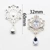 32*60mm Liga Strass Acrílico Coroa Pingente Flor Disco DIY Roupas Acessórios de Cabelo Joias Broche Decorativo Acessórios
