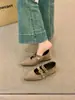 Zapatos Mary Jane de gamuza para mujer que aumentan la altura, estilo francés para primavera y otoño 2026, adecuados para combinar con faldas, zapatos casuales de cuero