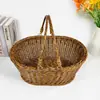 Cesta de Compras Tejida de Mano, Cesta de Almacenamiento, Cesta de Flores de Mano, Cesta de Picnic al Aire Libre, Cesta de Frutas, Dropshipping Transfronterizo