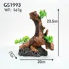 Madera marchita, corteza de árbol, tronco de árbol, cueva de lagarto serpiente, decoración de acuario pecera, decoración para mascotas reptiles, tocón de árbol simulado, madera a la deriva