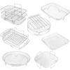 Grelha de Aço Inoxidável 304 para Air Fryer Transfronteiriça, Espessa, Multicamadas, Removível, Rack de Armazenamento, Rack para Churrasco, Atacado