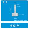 Conector de manguera de 5/32-2 puntos 4-G1/4 rosca interna 2 puntos rosca interna pagoda de plástico PP resistente a altas temperaturas junta suelta rosca interna
