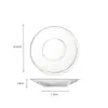 Posavasos de Vidrio con Borde Dorado Estilo Chino, Soporte Aislante para Taza de Té, Accesorio para Juego de Té