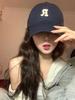 2023 Explosiones Yu Shuxin Misma Gorra de Béisbol Niños Etiqueta R Circunferencia de Cabeza Grande Cara Pequeña Versión Coreana Gorra Joker