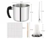 Kit de olla para verter para hacer velas 48 oz (aproximadamente 1.3 litros) baño María olla para derretir cera cera de aromaterapia