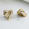 Pendientes sencillos, modernos y elegantes para mujer, con medio aro giratorio en forma de C, con explosiones transfronterizas y pasador de acero.