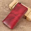 Billetera de Cuero Genuino Marant para Hombre con Múltiples Ranuras para Tarjetas, Portatarjetas de Identificación, Billetera Larga con Cremallera para Billetes, Bolso de Mano para Hombre