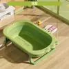 Bañera para Bebé, Bañera Plegable para Bebés, Cubo de Baño Grande para que los Niños Pequeños se Sienten y Se Recuesten, Sensor de Temperatura para Niños Recién Nacidos